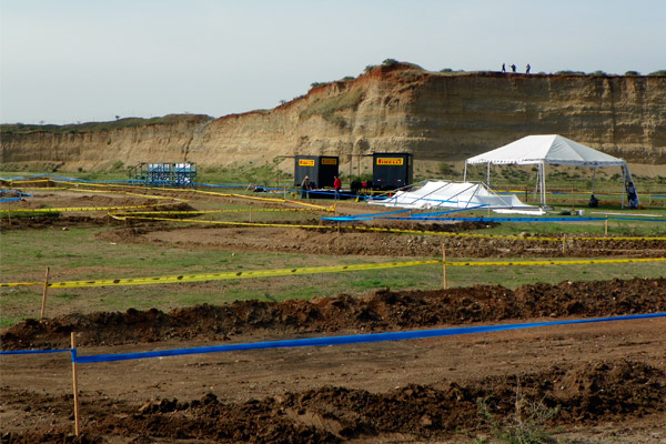 Preparando la pista